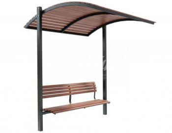 Парковая скамейка с теневым навесом АРФА